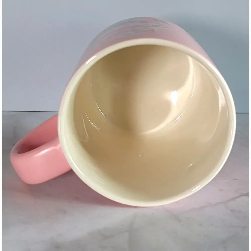 Pink CUP OF HAPPY Stoneware Coffee Mug by Opal House for Target 16 oz 2022